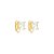 Brinco pressão quadrado cristal ouro semijoia 7257505 - Imagem 1