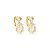 Brinco pressão gota cristal ouro semijoia 7257705 - Imagem 1