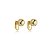 Brinco pressão esfera lisa m ouro semijoia 6180605 - Imagem 1