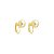 Brinco pressão esfera lisa m ouro semijoia 6180605 - Imagem 1