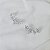 Brinco ear cuff flores zircônia ródio semijoia 26k06022 - Imagem 7