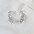 Brinco ear cuff flores zircônia ródio semijoia 26k06022 - Imagem 2
