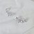 Brinco ear cuff flores zircônia ródio semijoia 26k06022 - Imagem 3