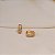 Brinco argolinha retangular zircônia ouro semijoia 26k01015 - Imagem 5