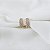 Brinco argolinha retangular zircônia ouro semijoia 26k01015 - Imagem 2