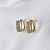 Brinco argolinha retangular zircônia ouro semijoia 26k01015 - Imagem 4