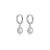 Brinco argolinha penduricalho pérola zircônia ródio semijoia 25a01012 - Imagem 1