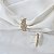 Brinco ear cuff folha zircônia ouro semijoia 25k08008 - Imagem 4