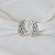 Brinco ear cuff folha zircônia ródio semijoia 25k08008 - Imagem 1