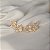 Brinco ear cuff flores zircônia ouro semijoia 26k03011 - Imagem 1