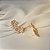 Brinco ear cuff flores zircônia ouro semijoia 26k03011 - Imagem 2