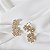 Brinco ear cuff flores zircônia ouro semijoia 26k03011 - Imagem 3
