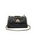 Mini bolsa Isla flap tressê gloss preto ouro - Imagem 1