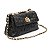 Mini bolsa Isla flap tressê gloss preto ouro - Imagem 3