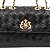 Mini bolsa Isla flap tressê gloss preto ouro - Imagem 6