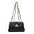 Mini bolsa Isla flap tressê gloss preto ouro - Imagem 2