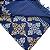 Pashimina cashmere bordado azul marinho - Imagem 2