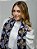 Pashimina cashmere bordado azul marinho - Imagem 3