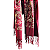 Pashimina cashmere bordado floral e paisley vermelho - Imagem 2