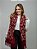 Pashimina cashmere bordado floral e paisley vermelho - Imagem 4
