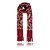 Pashimina cashmere bordado floral e paisley vermelho - Imagem 1