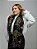 Pashimina cashmere bordado floral e paisley preto - Imagem 4