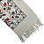 Pashimina cashmere bordado floral e paisley creme - Imagem 1