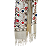 Pashimina cashmere bordado floral e paisley creme - Imagem 2
