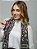 Pashimina cashmere bordado floral e paisley cinza - Imagem 5