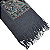 Pashimina cashmere bordado floral e paisley cinza - Imagem 1