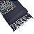 Pashimina cashmere bordado floral e paisley preto - Imagem 3