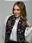 Pashimina cashmere bordado floral e paisley preto - Imagem 5