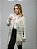 Pashimina cashmere bordado floral e paisley creme - Imagem 4