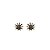Brinco Hector Albertazzi mini cristais carmim ouro vintage - Imagem 1