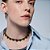 Colar Hector Albertazzi curto cristais carmim ouro vintage - Imagem 2
