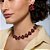 Colar Hector Albertazzi curto carmim ouro vintage - Imagem 2