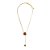 Colar Hector Albertazzi tie carmim ouro vintage - Imagem 1
