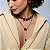Colar Hector Albertazzi tie carmim ouro vintage - Imagem 2