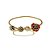 Pulseira Hector Albertazzi flor carmim ouro vintage - Imagem 1