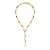 Colar Hector Albertazzi tie strass art déco ouro vintage - Imagem 1