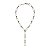 Colar Hector Albertazzi tie strass art déco prata boho - Imagem 1