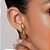 Brinco ear hook Bah Porto orgânico blend ouro semijoia - Imagem 3