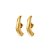 Brinco ear hook Bah Porto orgânico blend ouro semijoia - Imagem 1