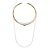 Colar chocker Bah Porto múltipla prata e ouro semijoia - Imagem 1