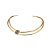 Colar chocker Bah Porto aro duplo Estela ouro semijoia - Imagem 1
