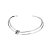 Colar chocker Bah Porto aro duplo Estela prata semijoia - Imagem 1