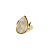 Anel gota pedra natural Nautilus ouro semijoia - Imagem 1