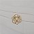Broche flor zircônia pérola dourado 6376804 - Imagem 2