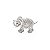 Broche elefante strass prateado 6373004 - Imagem 1
