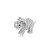 Broche elefante strass prateado 6373004 - Imagem 1